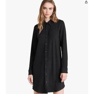 Faherty Women's Legend Long Sleeve Black Shirt Sweater Dress
